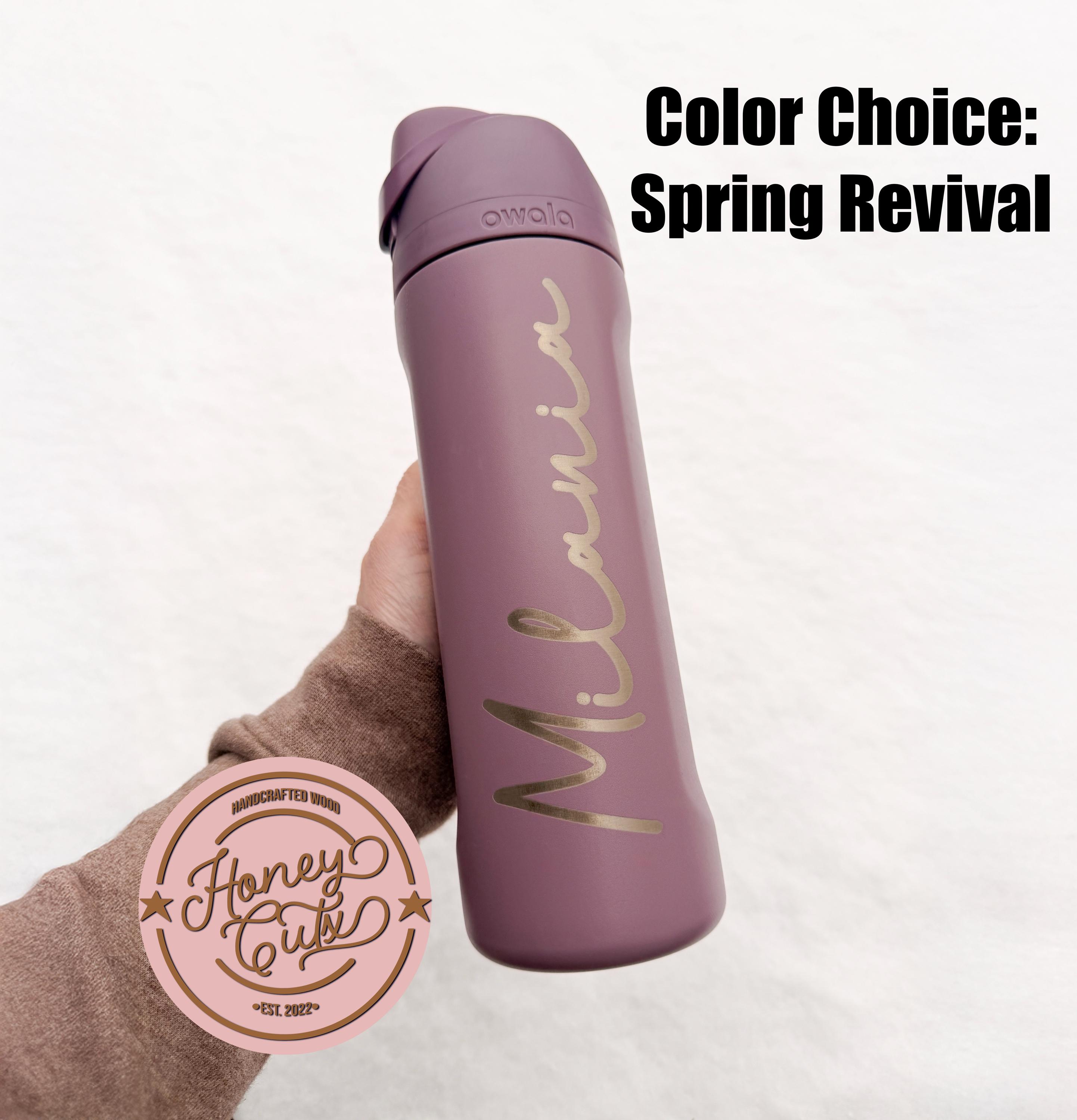 Custom Floral Name Owala Freesip | Personalized Engraved Water Bottle ...