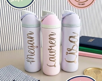 Personalized Owala Water Bottle 24oz 32oz • Custom Laser Engraved FreeSip • Custom Name Tumbler • Gift for Her • School Water Bottle Custom