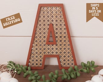Boho Rattan Letters / Cane Letters / Nursery Letters / Wicker Letters / Boho Wedding Decor / Boho Nursery Decor / Rattan wall decor
