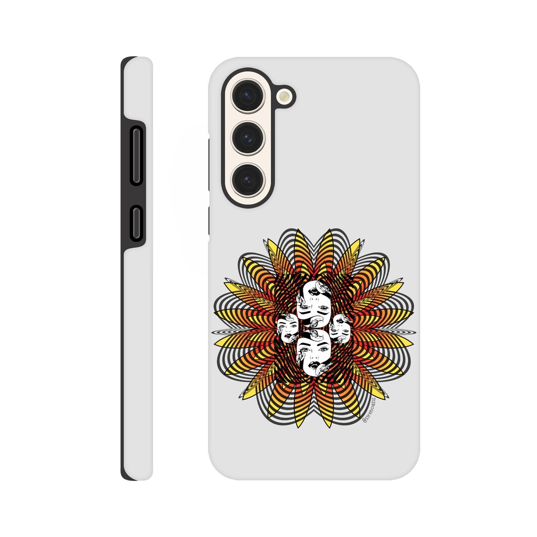 Teletech Phone Case Rave Faces of EDM Samsung Tough Phone Case - Abstract Rave Art Cover ...