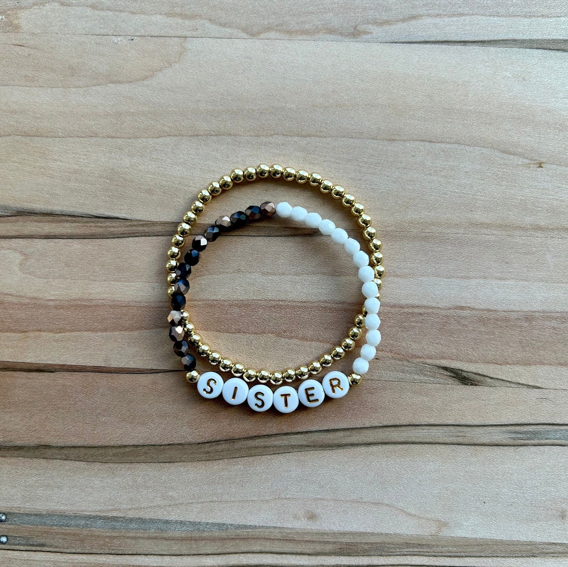 Half & Half Sister Stack opposite Style - Etsy