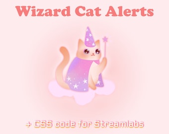 Alertas ANIMADOS de gatos assistentes | ROSA | Twitch, Youtube, Streamlabs | Alertas de transmissão | Bonito | Estética