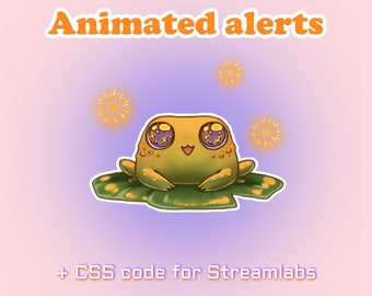 Alertas ANIMADOS de sapos e vaga-lumes | Twitch, Youtube, Streamlabs | Alertas de transmissão | Fofo | Estético | Aconchegante |