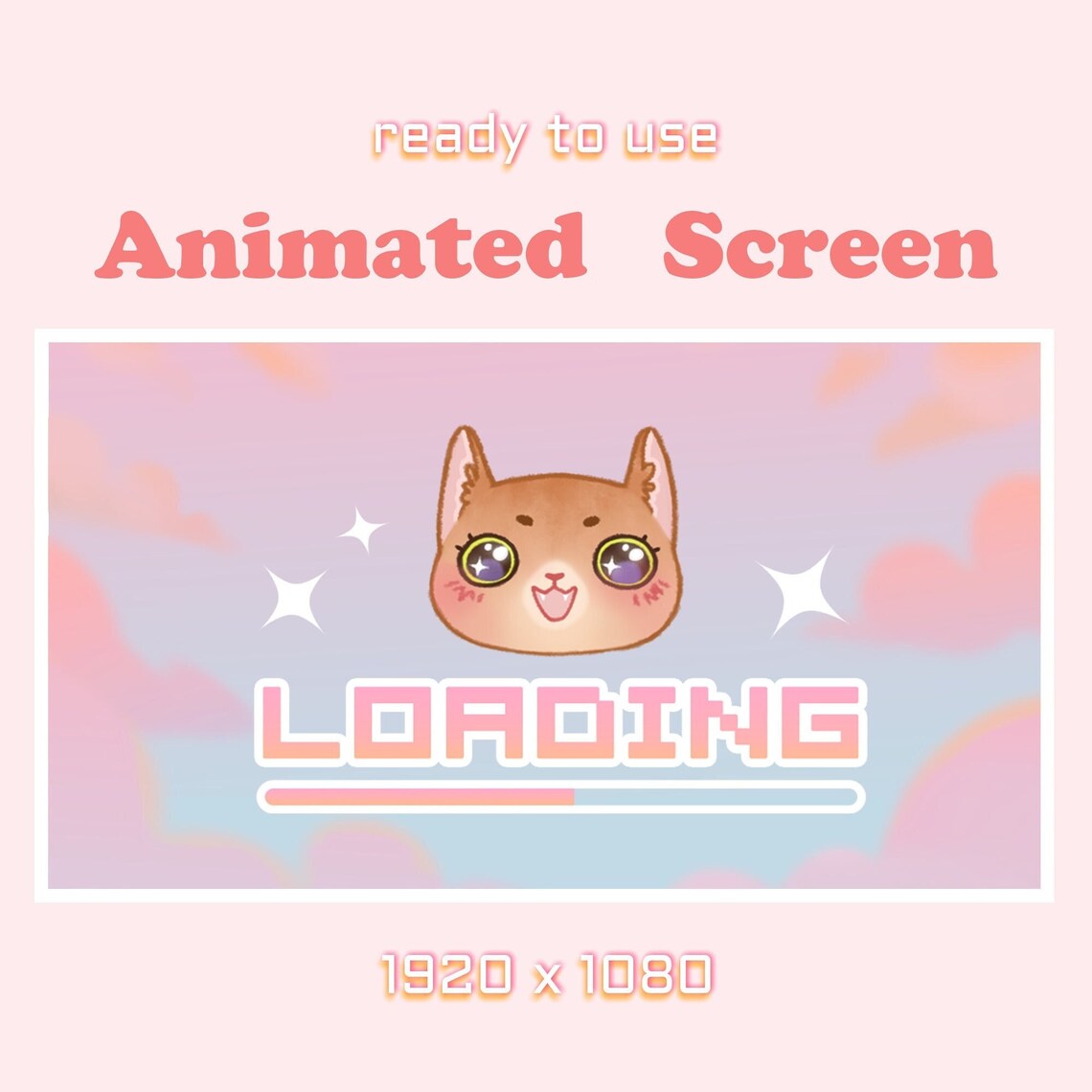 Stream Not Loading Icon ANIMATED Stream Screen / Stream Starting Soon / Loading Screen / Cute ...