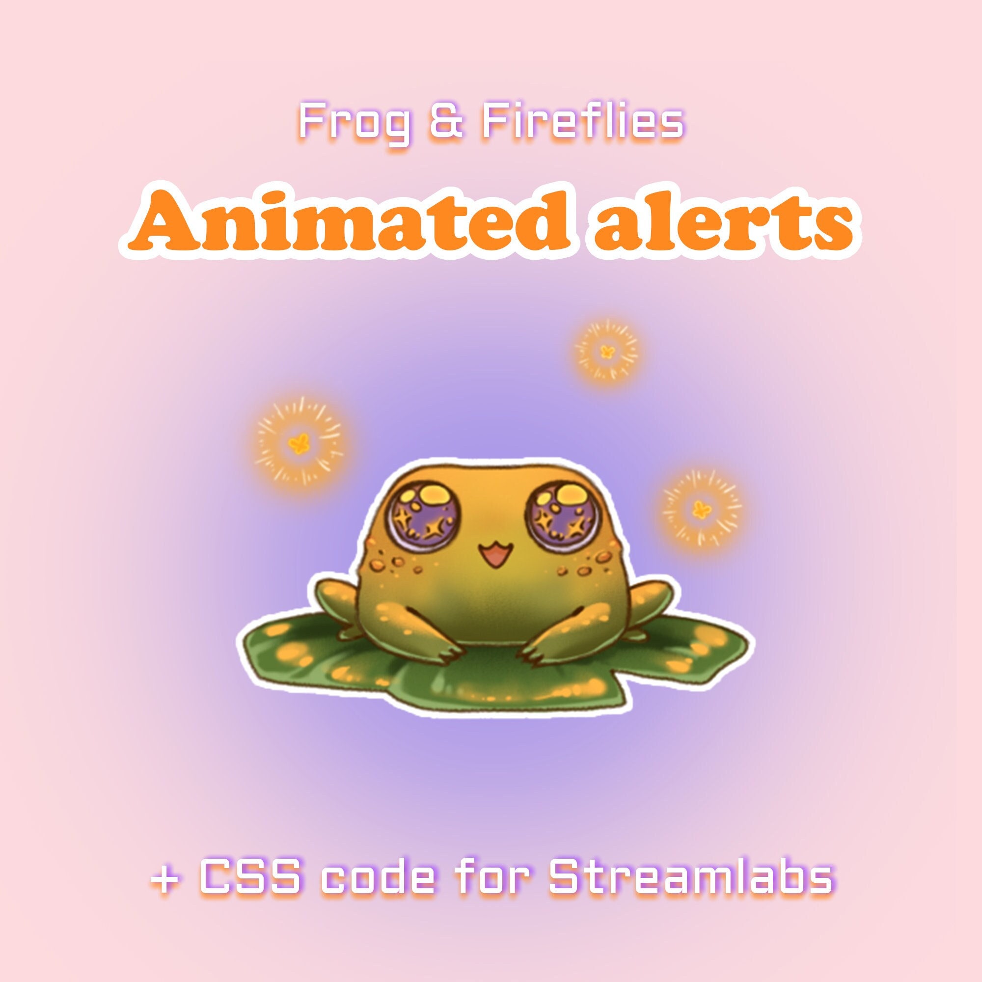 ANIMATED Frog & Fireflies Alerts | Twitch, Youtube, Streamlabs | Stream ...