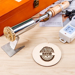 110V Custom Electric Branding Iron for Wood Burning Stamp Custom Wood Brand  Custom Wood Branding Iron Personalized Custom Wood Stamp US Plug 