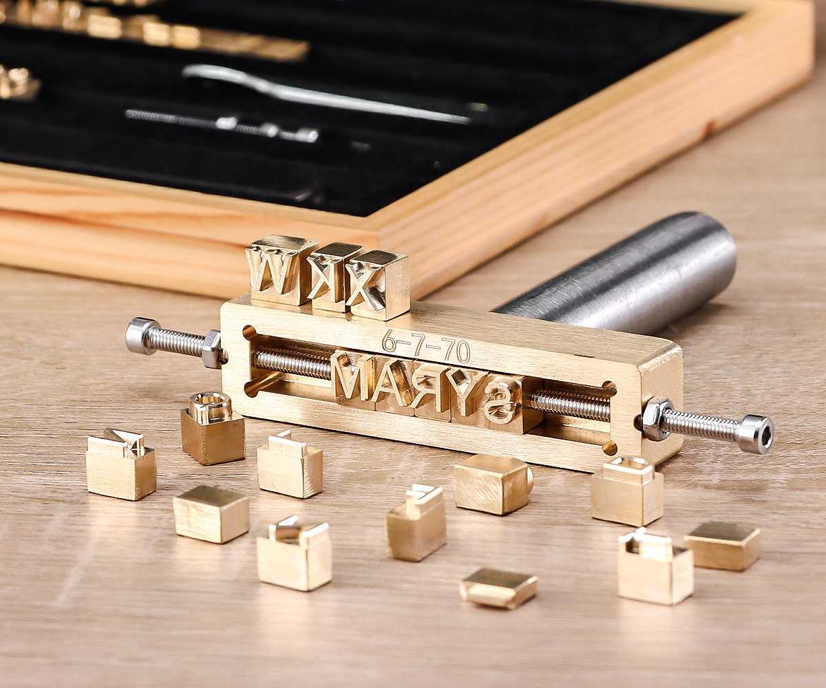 Custom Leather Stamp 26 Alphabet Stamp Brass Metal Stamp / Interchangeable  Wood Brand Iron Heat Emboss w Letter T-slot Holder Soldering Iron -   Nederland