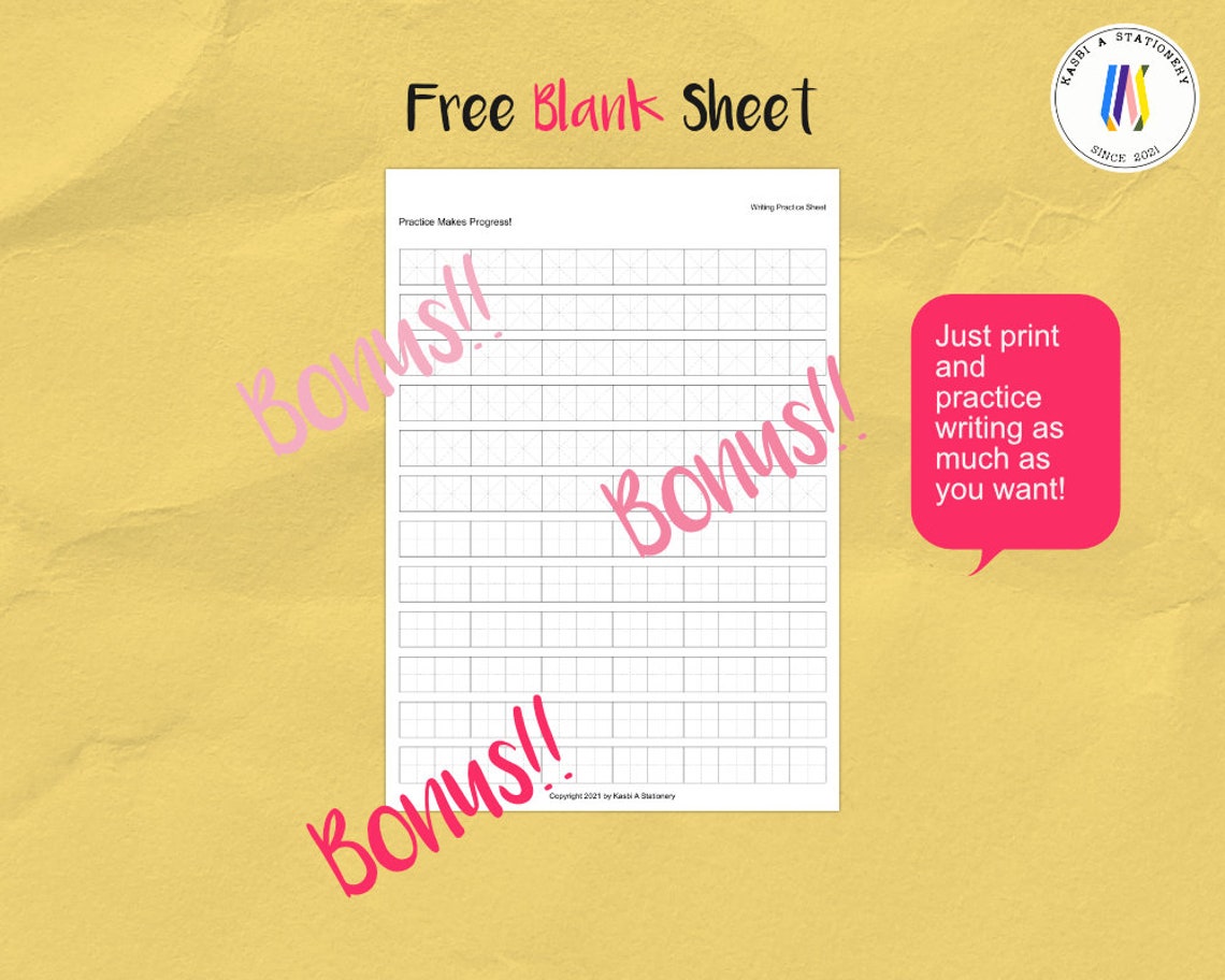 Printable Chinese Writing Practice Sheet HSK 1 Vocabulary List Etsy UK
