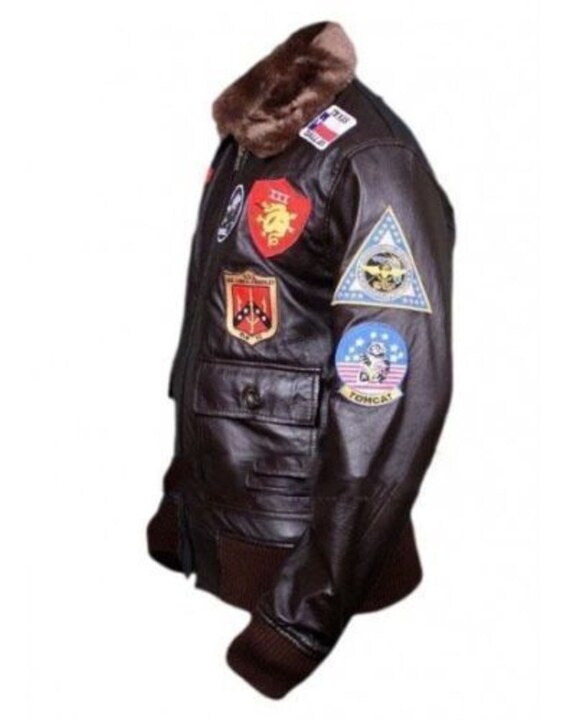  Chaqueta de cuero Maverick, chaqueta de aviador hombres, Tom  Cruise - Chaqueta de bombardero, WWII Bomber Jacket, Piloto Flight Chaquetas  para hombres, Cuero de imitación negro : Ropa, Zapatos y Joyería