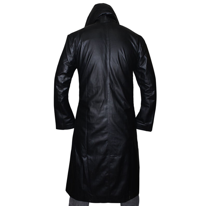 Enigma Kingdom Of Hearts Organisation XIII Trench-coat en cuir noir image 4