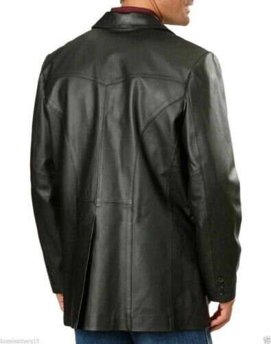 Brand New Men's Genuine Soft Lambskin Leather Blazer Jacket Two Button ...