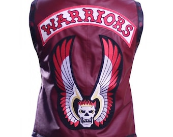 The Warriors Movie vintage Gilet/Veste en cuir véritable