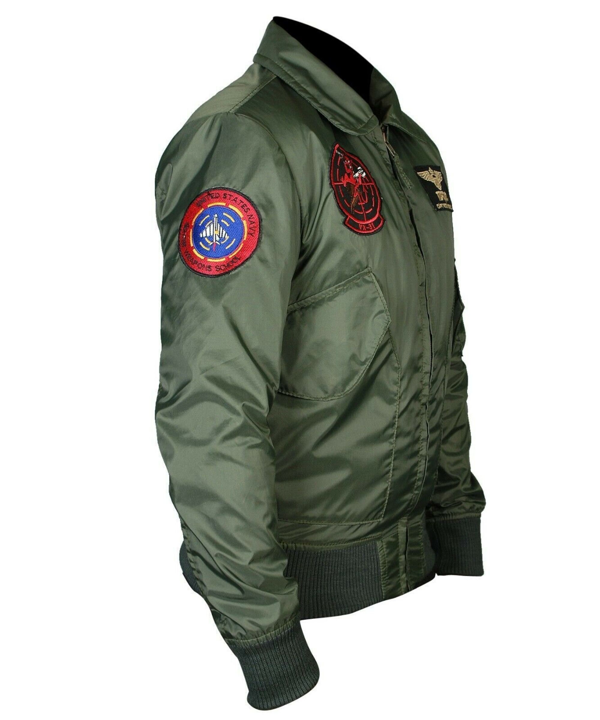 Cazadora Top Gun MA-1 Bomber Parches negro mujer