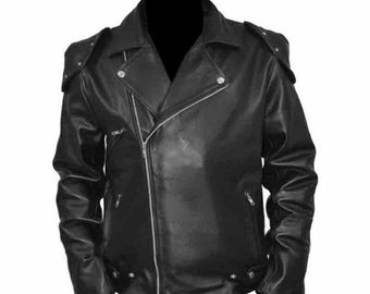 Mad Max Rockatansky Veste en cuir véritable noir