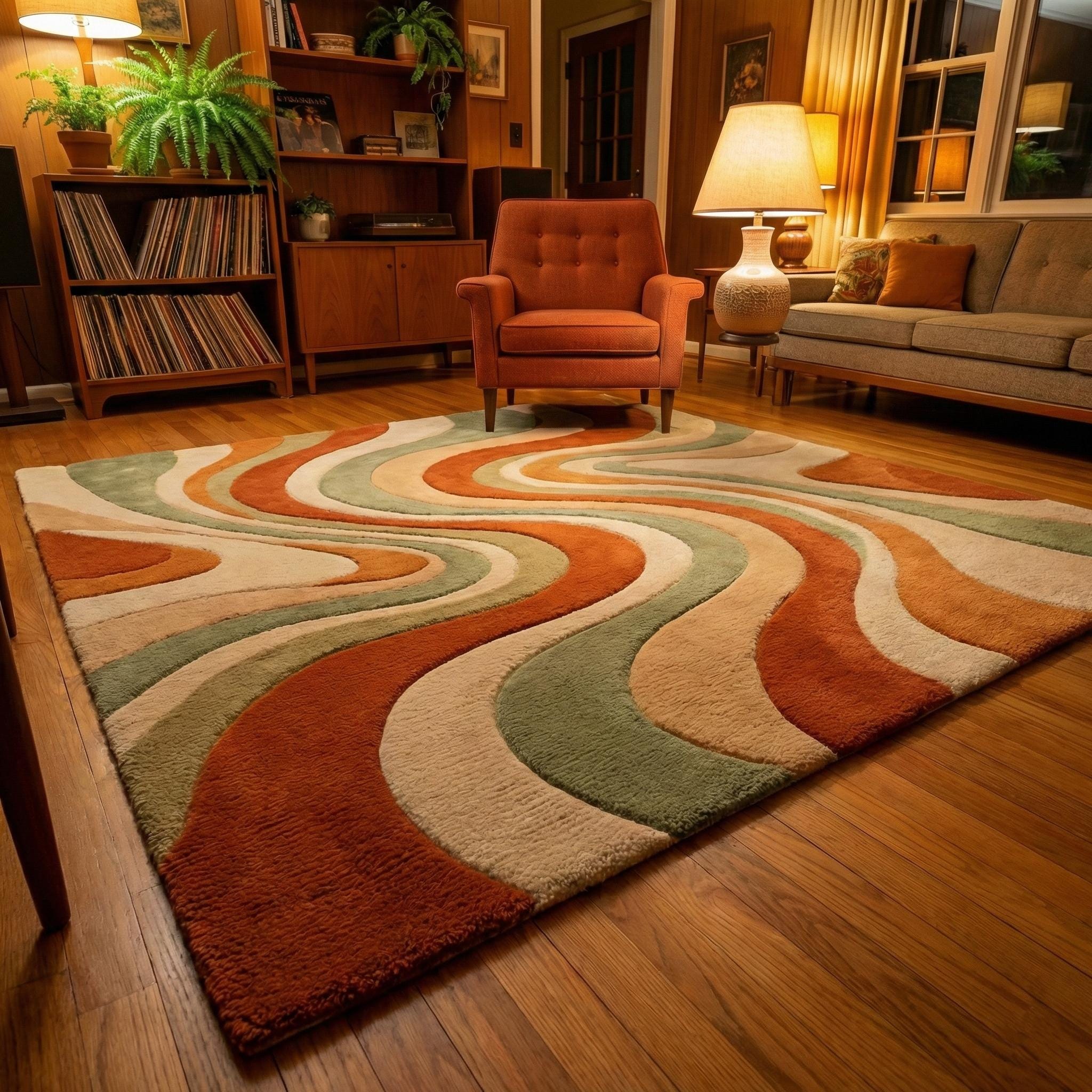 Mid century rug - Etsy 日本