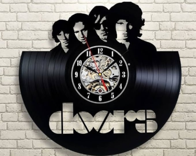 The Doors Vinyl Record Music Wall Clock, Rock Band Art, Music Room Art, Rock Music Lover Gift, Vintage Rock And Roll Art, Holiday Gifts