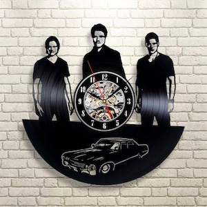 Supernatural Vinyl Record Wall Clock, Movie Art, Modern Decor For Bedroom, Supernatural TV Show, Christmas Gift For Daughter