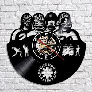 Red Hot Chili Peppers Vinyl Record Wall Clock Music Teacher Gift RHCP Wall Art Teenager Room Decor Rock Bands Art Birthday Gift For Friend