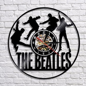 The Beatles Vinyl Record Laser Cut Wall Clock Rock Band Decor Funny Art For Girls Room Rock Music Artwork Holidays Gift For Husband
