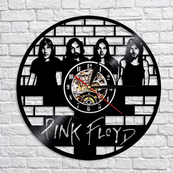 Pink Floyd Vinyl Record Round Clock, Rock Band Art, Music Decor For Wall, Rock Music Gifts, New Home Gift For Couple, Pink Floyd Art