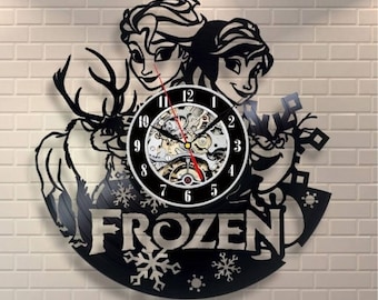 Disneyland Princess Vinyl Record Wall Clock, Cute Wall Decor, Disneyland Art, Playing Room Decor For Girls, First Home Gift For Women