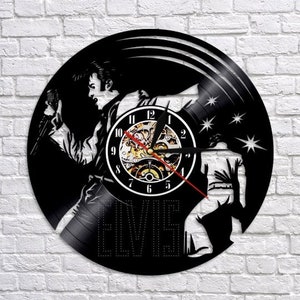 Elvis Presley Vinyl Record Wall Clock, Elvis Presley Art, Retro Decor For Music Room, King Of Rock And Roll, Birthday Gift For Grandma