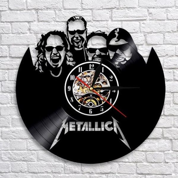 Rock Band Vinyl Record Music Wall Clock Rock Band Art Rock Music Gifts Original Decor For Living Room Rock Stars First Home Gift For Couple