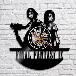 Final Fantasy 9 Vinyl Record Creative Clock, Gamer Room Unique Decor, Video Games Wall Art, Gift For Gamer, Wedding Gifts For Groom