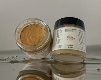 Ansiktsmask Pumpa och röd brasiliansk lermask Exfolierande