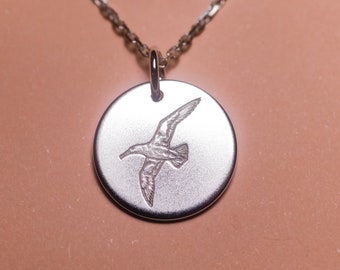 Albatross Necklace, Personalized Minimalist Jewelry, Meaningful Gift, Sea Bird, Gull, Silver, 14k Gold Filled, Bird Jewelry