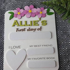 First Day Of School Board, First And Last Day School Sign, Photo Prop, Dry Erase Back to school, SVG file, digital download, Laser Cut File