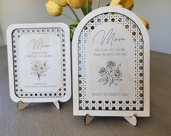 Mothers Day Sign SVG, Mothers Day Gift SVG Cut File, Glowforge Mothers Day Laser Cut File, Laser Cut Files Mom Gift, Happy Mother's Day SVG