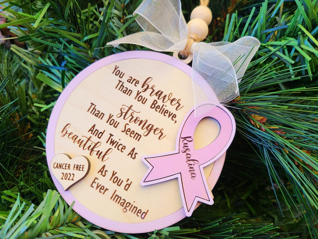 Laser File, Cancer Inspirational Ornament SVG, Cancer Survivor Ornament ...