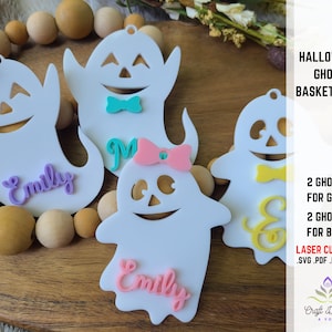Halloween Basket Tags Svg, Halloween Tags Svg, Halloween Laser files, Halloween Decor Svg, Halloween Svg file, Boo Bag Tags Svg