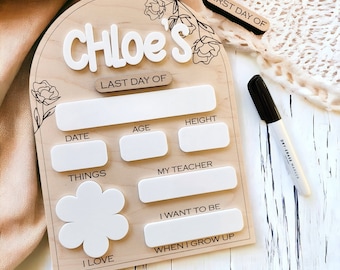 Back to School SVG, Dry Erase Back to School File, Dry Erase Sign SVG File, Instant Download, Glowforge Files, First Day of School Sign SVG