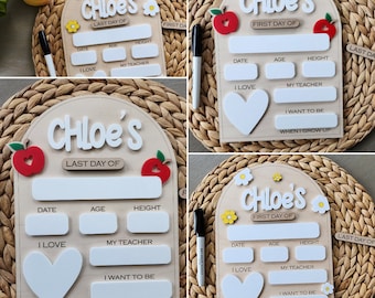 2 Back to School Dry Erase Sign SVG File, Instant Download, Glowforge Svg, First Day of School Sign SVG, Dry Erase Back to School SVG Bundle