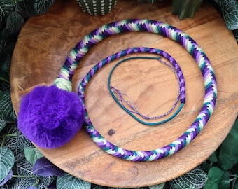 Thin paracord snakewhip customizable with a rabbit tail