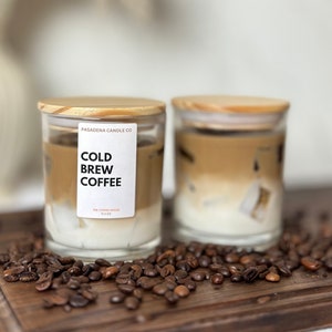 Candela profumata al caffè freddo: cera di soia naturale, 315 ml