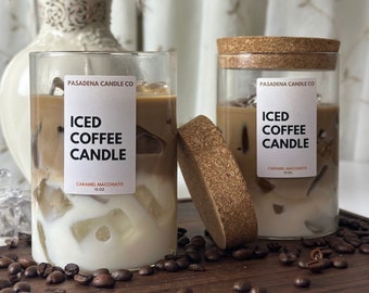 Iced Coffee Scented Candle: Caramel Macchiato Scent