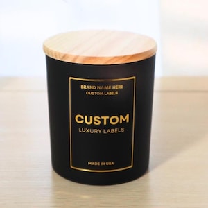 Custom Gold Foil Stickers: Luxury Candle & Product Labels