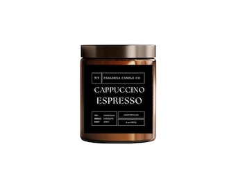 Cappuccino Espresso Duftkerze | Natürliche Soja Kerze