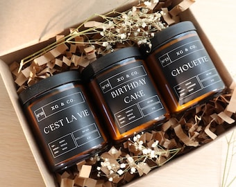 Fall Candle Gift Set, Relaxation, Self-care, Birthday Surprise, Cozy Gift