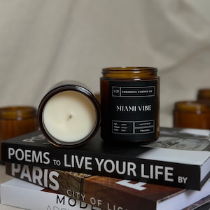 Miami Vibe Candle: Smoky Tobacco Scented Soy Candle
