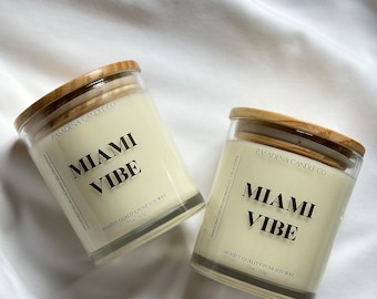Vela aromática Miami Vibe: 312 g (11 oz) Aroma masculino de lujo