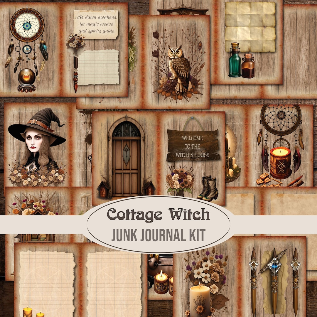 Cottage Witch Junk Journal Kit Printable Pages - Etsy