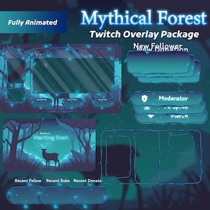 Glowing Forest Twitch Overlay - Stream Paket