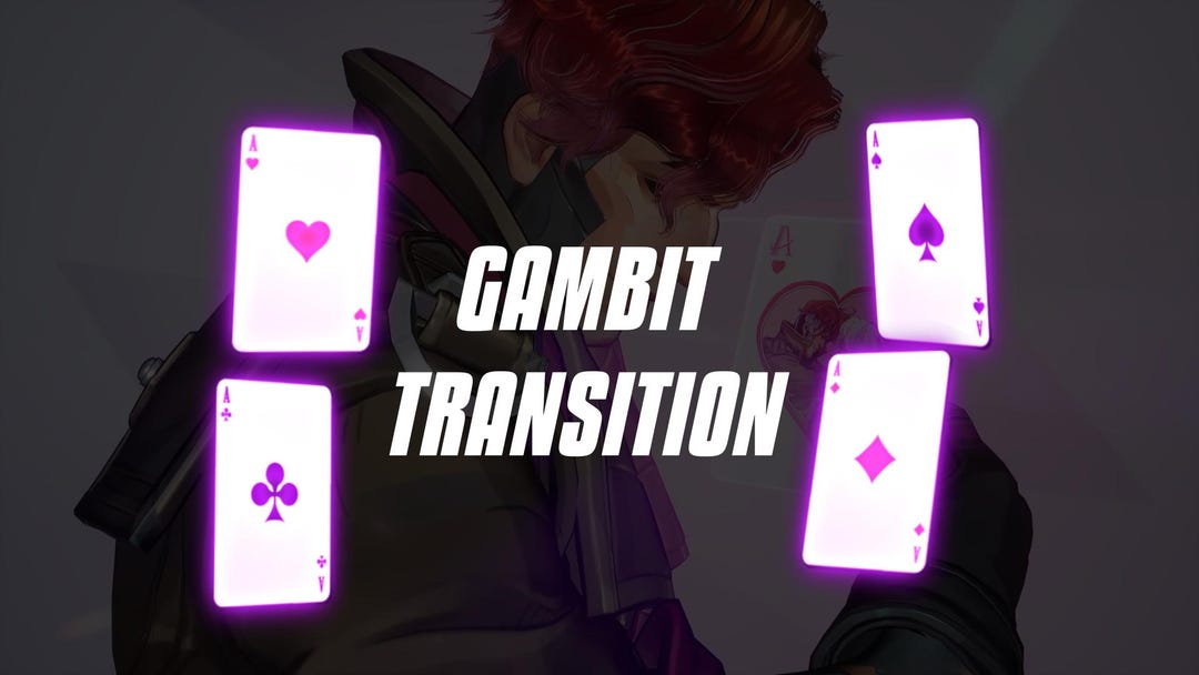 Gambit Cards Transition - Marvel Rivals Overlay (digital Download) - Etsy