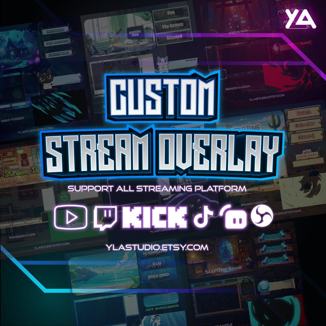 Custom Stream Overlay L Custom Overlay Package L Stream Commission - Etsy
