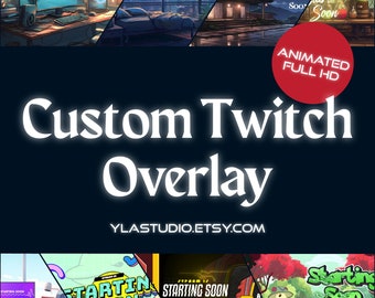 Custom Twitch Overlay Package l Custom Stream Package l Custom Animated Background