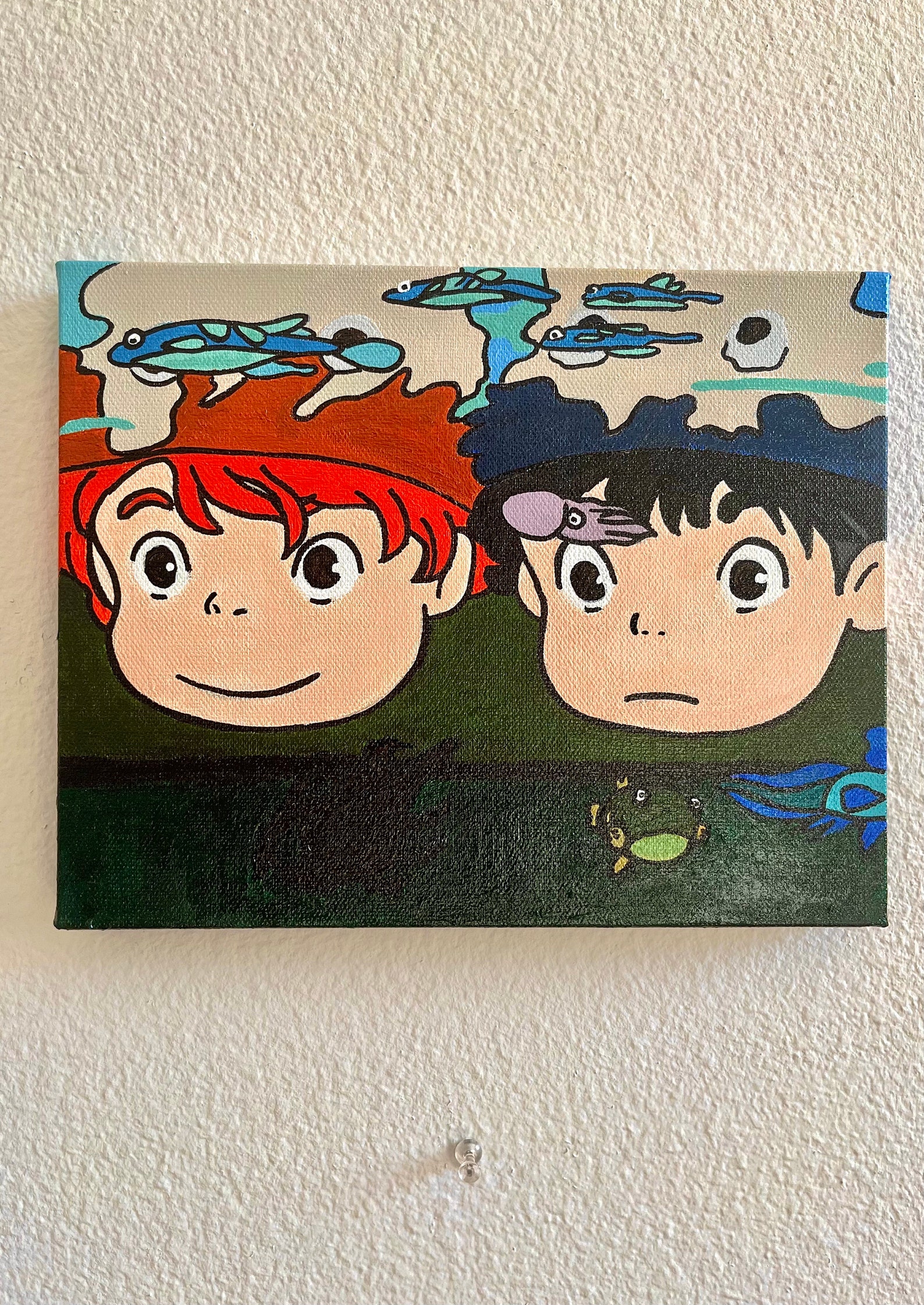 Ponyo Canvas Painting - Etsy